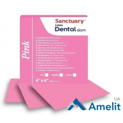Хустки для коффердаму Dental Dams латексні, рожеві (Sanctuary), 36 шт./пак.